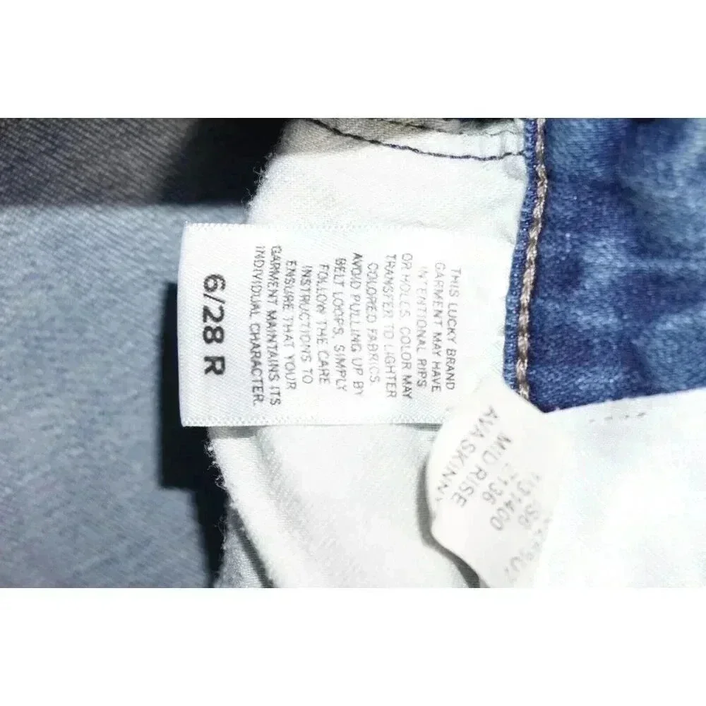 Lucky Brand Mid Rise Ava Skinny Ankle Medium Wash Size 6/28 Stretch Denim